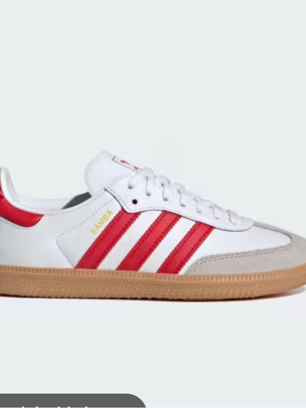 adidas Kids Samba Sneakers White with Red Accents